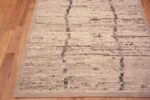 Corner of Earthy Grey Color Tribal Nomadic Minimalist Design Modern Hallway Runner Rug 11082 by Nazmiyal Antique Rugs