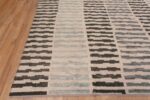 Corner of Handmade Contemporary Geometric Design Modern Wool Pile Room Size Area Rug #11452 by Nazmiyal Antique Rugs