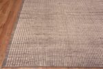 Corner of Handmade Wool Pile Modern Contemporary Neutral Minimalist Area Rug 11538 by Nazmiyal Antique Rugs
