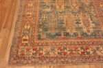 Corner of Happy Jewel Tone Color Modern Tribal Geometric Caucasian Animal Design Contemporary Area Rug 11231 at Nazmiyal Antique Rugs