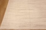 Corner of Large Abstract Solid Cream Color Minimalist Modern Flatweave Kilim Rug 11736 by Nazmiyal Antique Rugs
