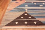 Corner of Large Size Contemporary Flatweave Geometric Mid Century Modern Design Kilim Area Rug #11810 by Nazmiyal Antique Rugs