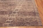 Corner of Large Decorative Brown Tones Contemporary Rug 11789 by Nazmiyal Antique Rugs