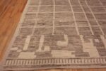 Corner of Beautiful Soft Decorative Large Size Earthy Grey Color Tribal Geometric Design Modern Contemporary Rug 11724 by Nazmiyal Antique Rugs
