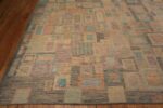 Corner of Beautifully Artistic Large Size Soft Jewel Tone Colors Mid Century Modern Influenced Geometric Design Modern Area Rug 11759 by Nazmiyal Antique Rugs