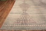 Corner of Beautifully Fascinating And Decorative Large Size Tribal Geometric Design With Soft Pastel Colors Modern Area Rug 11725 by Nazmiyal Antique Rugs