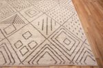 Corner of Large Tribal Geometric Moroccan Berber Bani Ourain Design Area Rug 11761 by Nazmiyal Antique Rugs