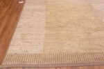 Corner of Beautiful Soft Light Cream and Yellow Color Modern Room Size Geometric Design Area Rug 11393 by Nazmiyal Antique Rugs