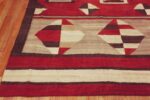 Corner of Beautifully Casual Modern Tribal Geometric Southwestern Design Flatweave Kilim Rug 11430 by Nazmiyal Antique Rugs