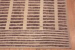 Corner of Neutral Color Artistic Tribal Geometric Pattern Modern Hallway Runner Rug 11141 by Nazmiyal Antique rugs