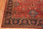 Corner of Rustic Tribal Geometric Allover Persian Heriz Serapi Design Modern Area Rug 11230 by Nazmiyal Antique Rugs