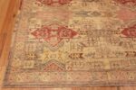 Corner of Small Square Size Tribal Geometric Caucasian Design Modern Area Rug 11232 by Nazmiyal Antique Rugs
