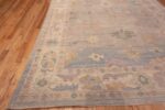 Corner of Soft Grey Tribal Room Size Turkish Oushak Design Modern Area Rug 11547 by Nazmiyal Antique Rugs