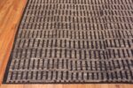 Corner of Square Shape Grey Neutral Geometric Tribal Modern Area Rug 11562 by Nazmiyal Antique Rugs