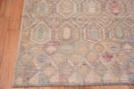 Corner of Tribal Geometric Diamond Design Rustic Hallway Runner Rug 11012 by Nazmiyal Antique Rugs