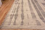 Corner of Large Tribal Square Shape Neutral Color Modern Contemporary Area Rug 11780 by Nazmiyal Antique Rugs