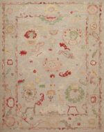 Beautifully Refined Decorative Modern Large Scale Turkish Oushak Design Room Size Area Rug 11373 by Nazmiyal Antique Rugs