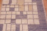 Details of Artistic Tribal Geometric Neutral Color Modern Hallway Runner Rug 11176 by Nazmiyal Antique Rugs