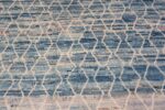 Details of Artistic Light Blue Abrash Background Color Modern Tribal Geometric Pattern Modern Area Rug 11282 by Nazmiyal Antique Rugs