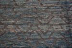 Details of Blue And Brown Contemporary Abstract Wavy Design Modern Area Rug 11296 by Nazmiyal Antique Rugs