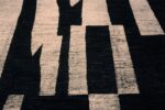 Details of Bold Black and White Color Tribal Geometric Oversized Modern Rug 11846 by Nazmiyal Antique Rugs