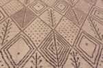 Details of Contemporary Cream Brown Tribal Berber Moroccan Beni Ourain Design Modern Area Rug #11625 by Nazmiyal Rugs