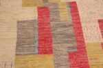 Details of Light Cream Background Art Deco Color Block Design Contemporary Modern Area Rug 11258 at Nazmiyal Antique Rugs