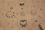 Details of Cream Color Tribal Modern Turkish Oushak Design Area Rug 11549 by Nazmiyal Antique Rugs