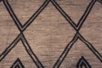 Details of Facinating Geometric Chevron Design Square Shape Grey Color Modern Area Rug #11392 by Nazmiyal Antique Rugs
