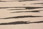 Details of Handmade Cream Charcoal Brown Wool Modern Abstract Area Rug 11408 by Nazmiyal Antique Rugs