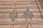 Details of Large Size Geometric Tribal Diamond Pattern Neutral Color Modern Area Rug 11815 by Nazmiyal Antique Rugs