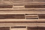 Details of Large Modern Contemporary Flat Woven Brown Geometric Kilim Area Rug 11838 by Nazmiyal Antique Rugs