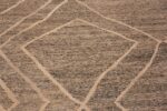 Details of Beautiful Large Size Neutral Earthtone Color Tribal Geometric Design Modern Flatweave Kilim Rug 11754 by Nazmiyal Antique Rugs
