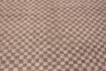 Details of Decorative Light Neutral Earthy Grey Color Large Size Geometric Checkerboard Design Modern Area Rug 11726 by Nazmiyal Antique Rugs