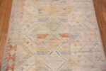Details of Light Cream And Pastel Color Tribal Geometric Design Modern Contemporary Hallway Runner Rug 11053 by Nazmiyal Antique Rugs