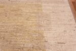 Details of Beautiful Soft Light Cream and Yellow Color Modern Room Size Geometric Design Area Rug 11393 by Nazmiyal Antique Rugs