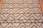 Details of Light Ivory Cream Color Background Soft Neutral Tribal Geometric Chevron Pattern Modern Hallway Runner Rug 11086 by Nazmiyal Antique rugs