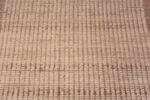 Details of Minimalist Neutral Light Cream Color Modern Contemporary Hallway Runner Rug 11159 by Nazmiyal Antique Rugs