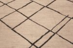 Details of Beautiful And Versatile Modern Contemporary Ivory Color Minimalist Geometric Design Room Size Area Rug 11489 by Nazmiyal Antique Rugs