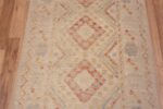 Details of Modern Contemporary Tribal Geometric Rustic Hallway Runner Rug 11045 by Nazmiyal Antique Rugs