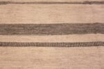 Details of Modern Cream and Charcoal Color Minimalist Geometric Room Size Area Rug 11357 by Nazmiyal Antique Rugs