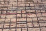 Details of Modern Geometric Grid Design Wool Pile Handmade Contemporary Area Rug 11468 by Nazmiyal Antique Rugs