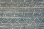 Details of Modern Geometric Light Sky blue Background Tribal Contemporary Area Rug 11340 by Nazmiyal Antique Rugs