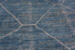 Details of Simplistic Modern Minimalist Light Blue Color Tribal Moroccan Beni Ourain Design Contemporary Rug 11474 by Nazmiyal Antique Rugs