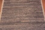 Details of Neutral Earthy Grey Minimalist Solid Abstract Modern Hallway Runner Abrash Rug 11170 by Nazmiyal Antique rugs