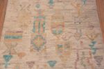Details of Captivating And Artistic Pastel Color Contemporary Modern Rustic Tribal Geometric Design Hallway Runner Rug 11039 by Nazmiyal Antique Rugs