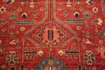 Details of Rustic Tribal Geometric Allover Persian Heriz Serapi Design Modern Area Rug 11230 by Nazmiyal Antique Rugs