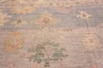 Details of Soft Grey Tribal Room Size Turkish Oushak Design Modern Area Rug 11547 by Nazmiyal Antique Rugs