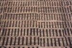 Details of Square Shape Grey Neutral Geometric Tribal Modern Area Rug 11562 by Nazmiyal Antique Rugs