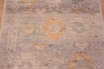 Details of Tribal Geometric Neutral Grey Background Rustic Hallway Runner Rug 11025 by Nazmiyal Antique Rugs